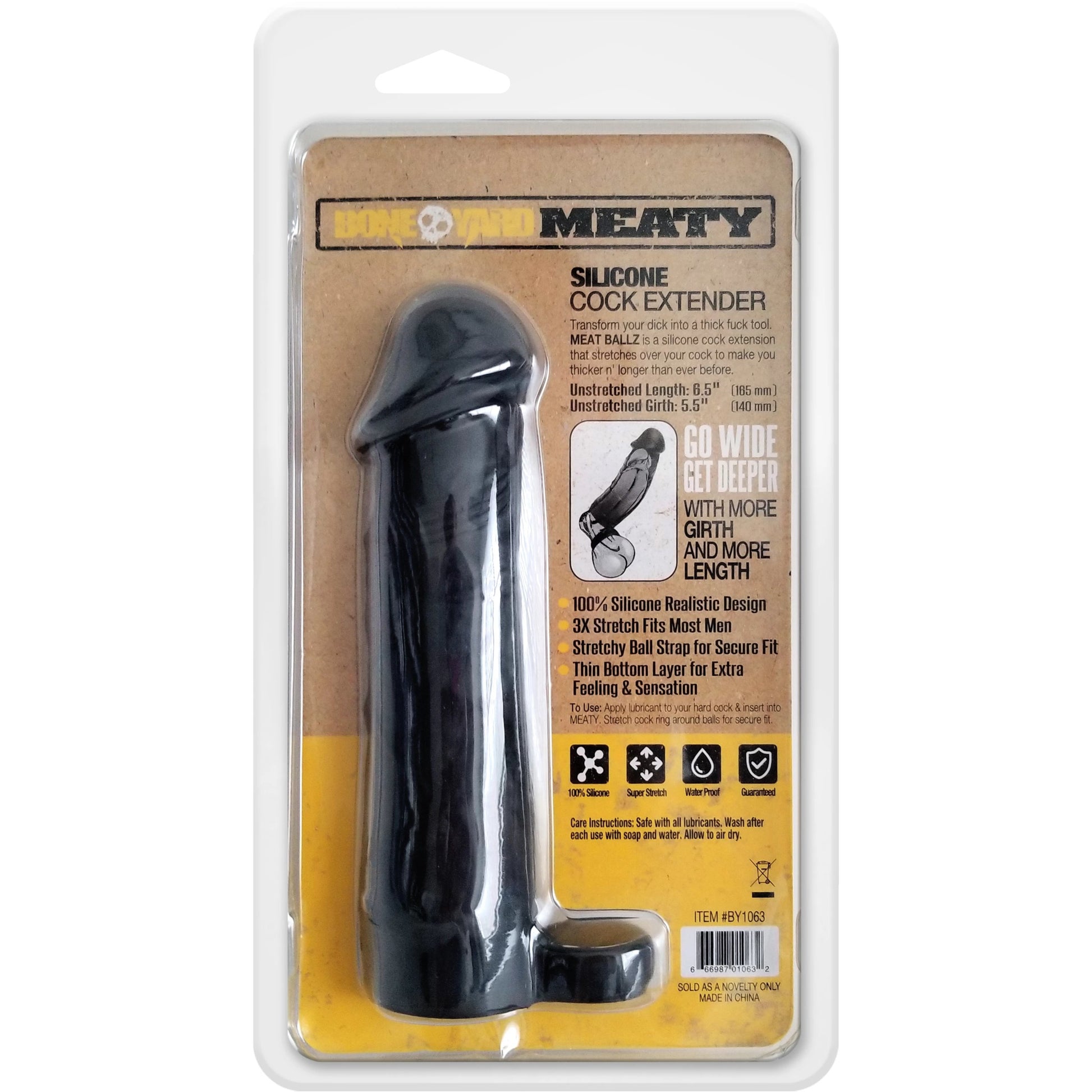 Meaty Cock Extender Black - C1RB2B