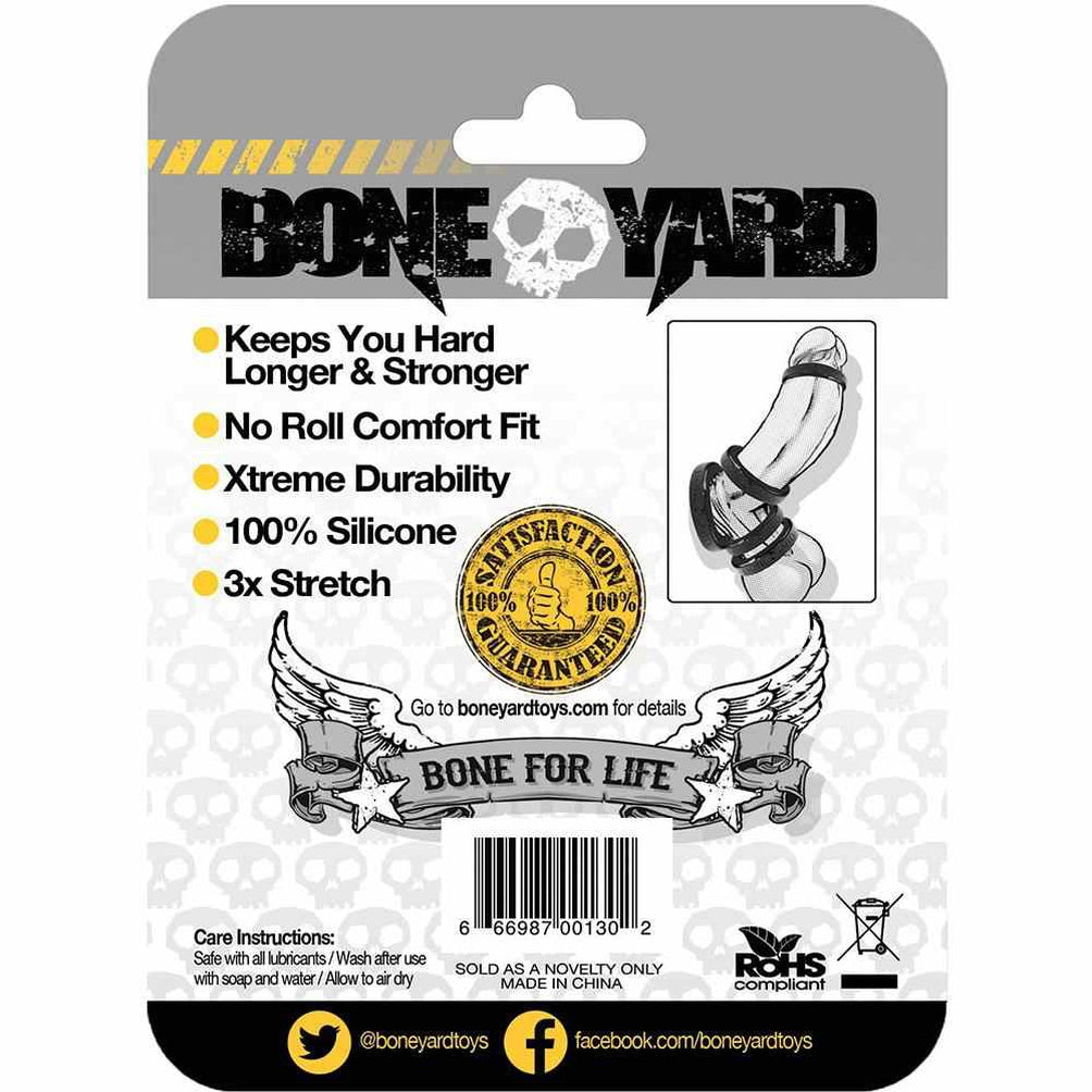 Boneyard Silicone Ring 30mm Black - C1RB2B