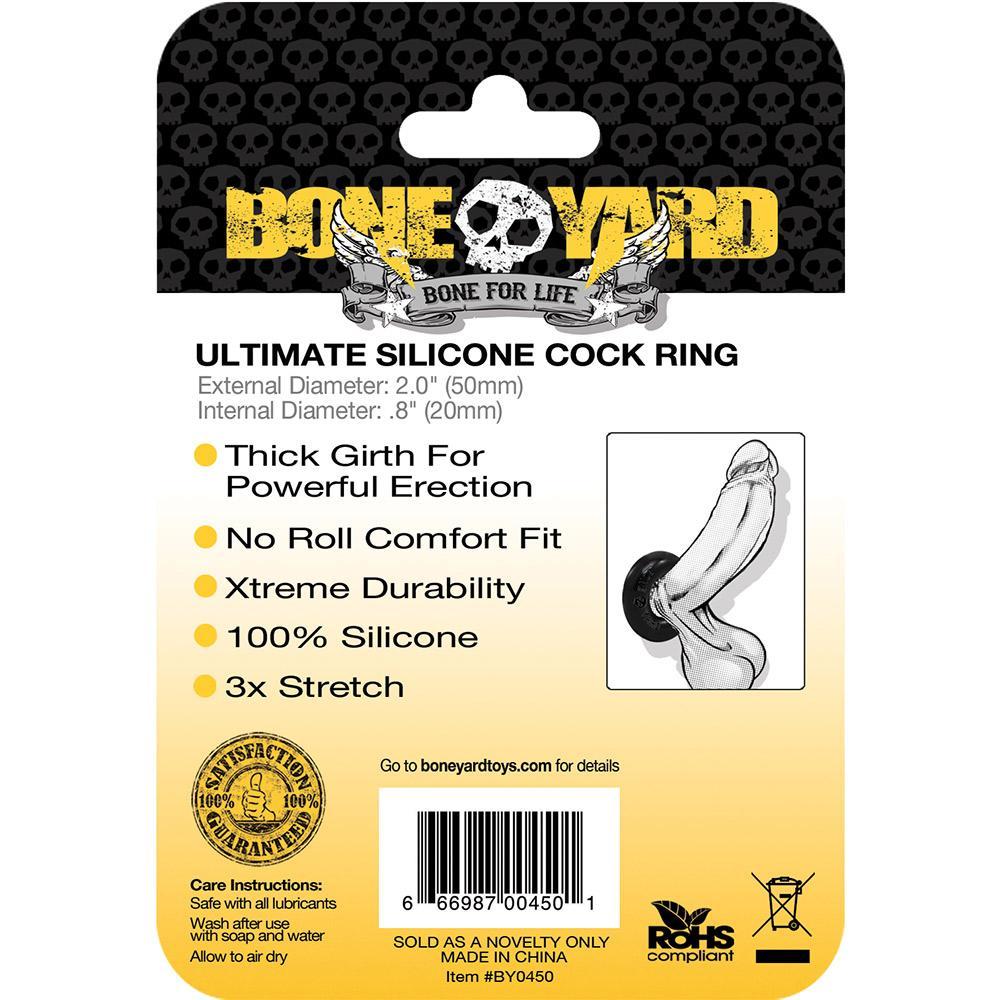 Ultimate Silicone Cock Ring Black - C1RB2B